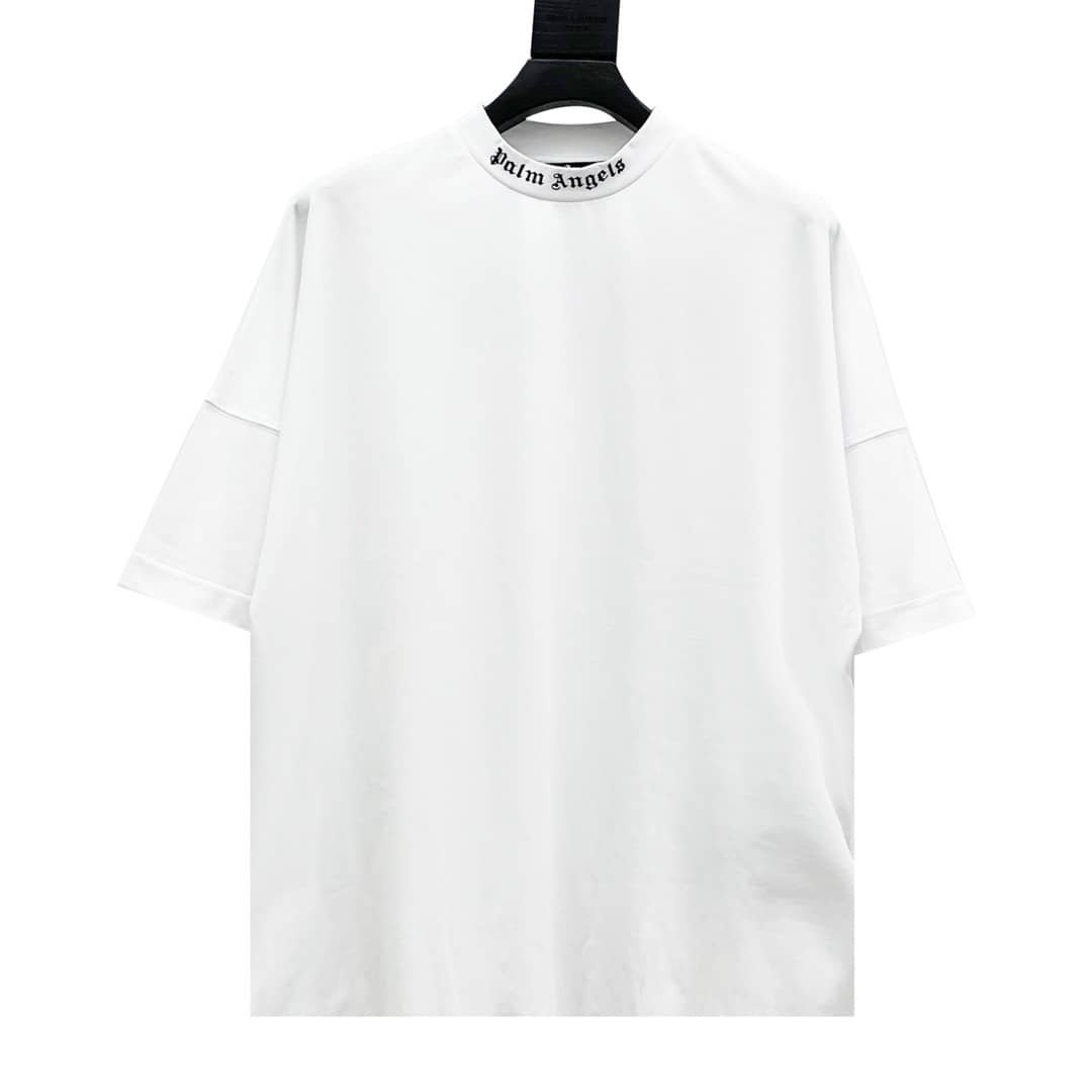 Palm Angels White Double Logo T-Shirt