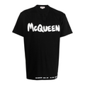 Alexander McQueen Men’s Graffiti T-shirt in Black