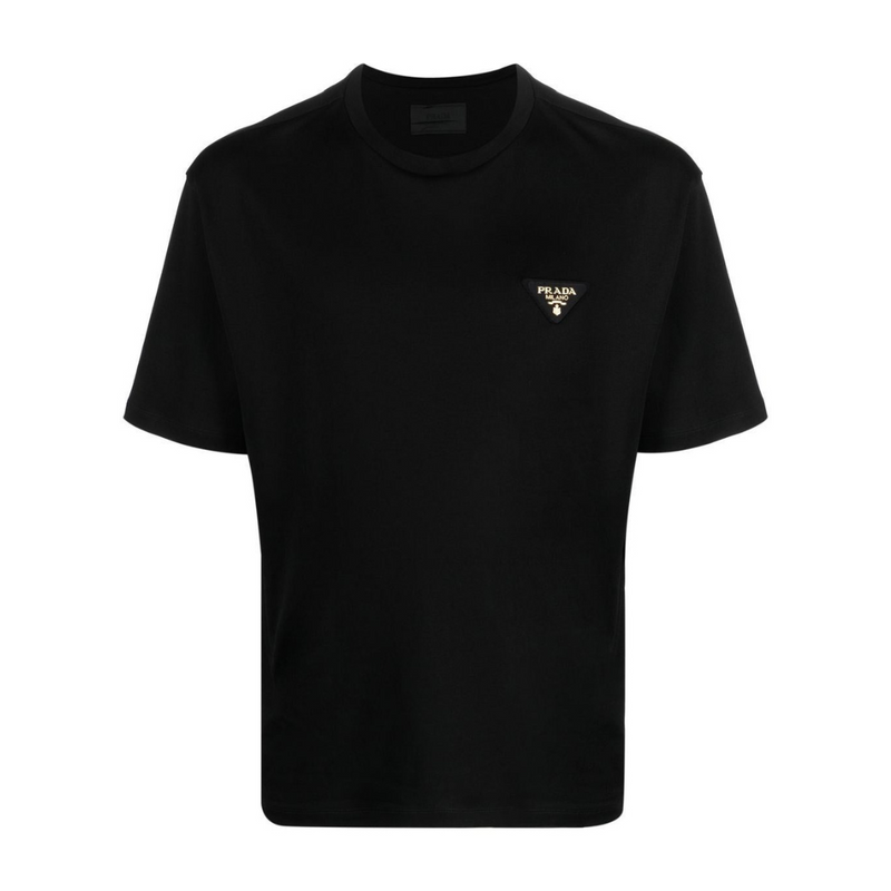 Prada Round Neck T Shirt Black