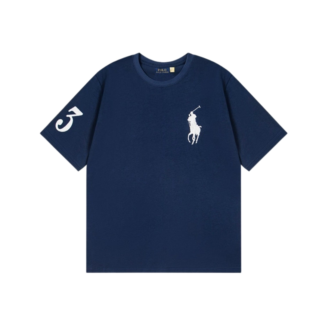 Ralph Lauren Logo Ricamato Signature Blu