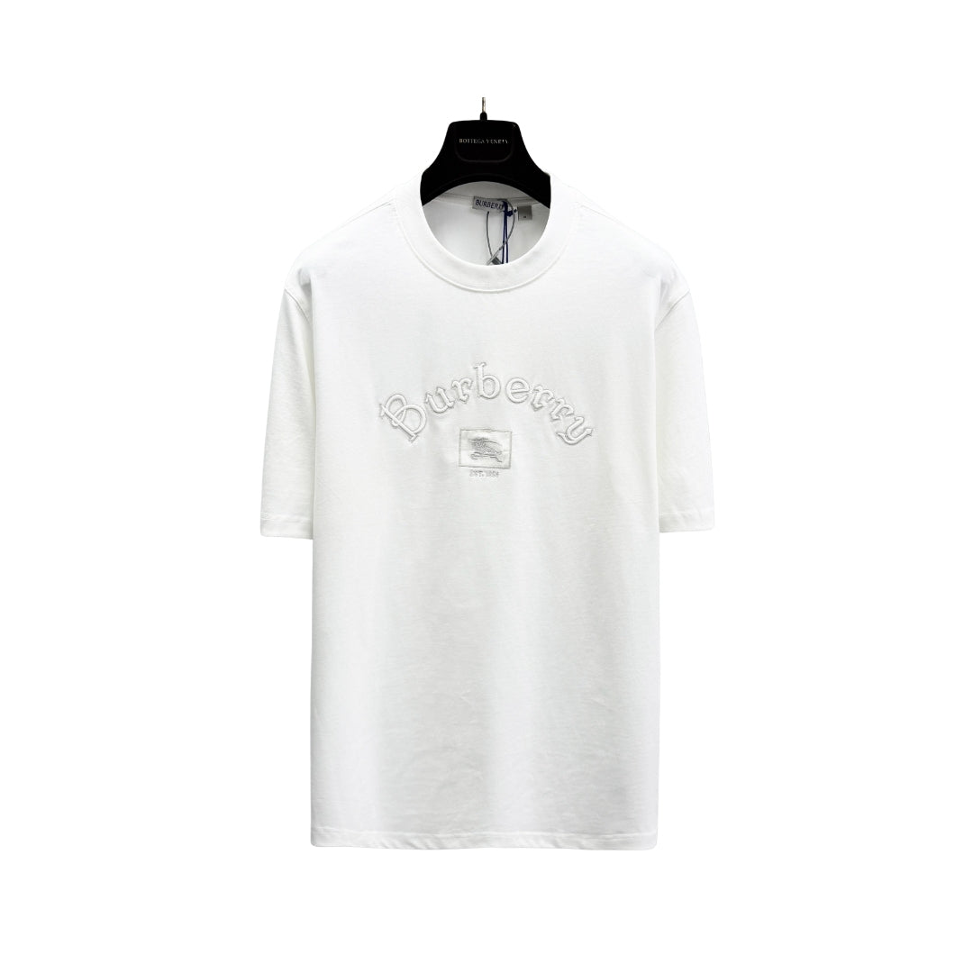 Burberry — Oversized Embroidered Logo T-Shirt — White