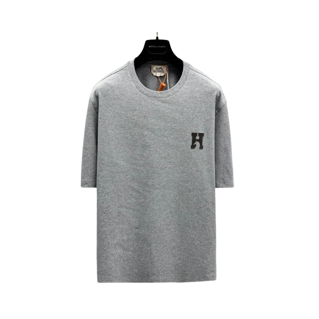 Hermès H'Cheval Patch Grey T-Shirt