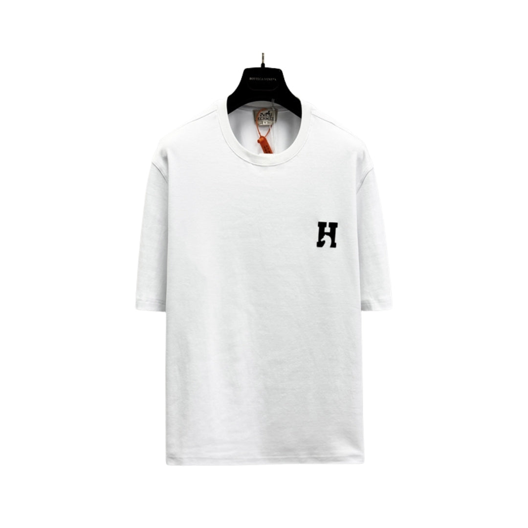 Hermès H'Cheval Patch White T-Shirt