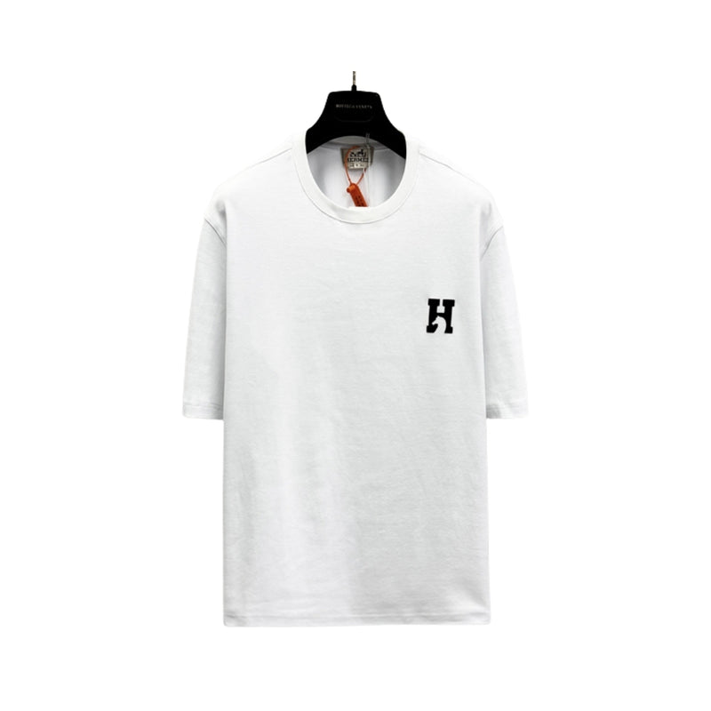 Hermès H'Cheval Patch White T-Shirt