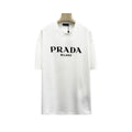 Prada White Cotton Logo Print T-Shirt