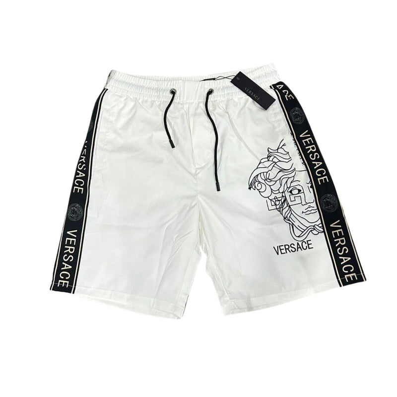 Versace Swim Con Logo Accentato Bianco