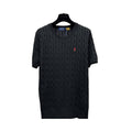 Ralph Lauren Navy Cable Knit Short Sleeve Top