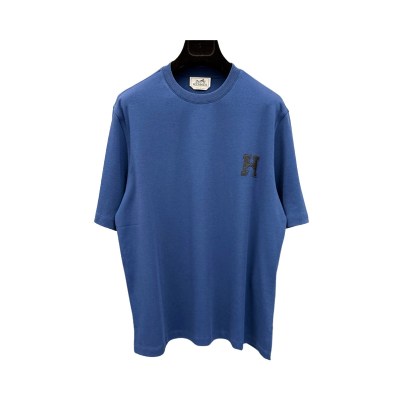 Hermès Blue Short Sleeve Crewneck T-Shirt