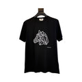 Hermès Black Cotton Geometric Motif T-Shirt