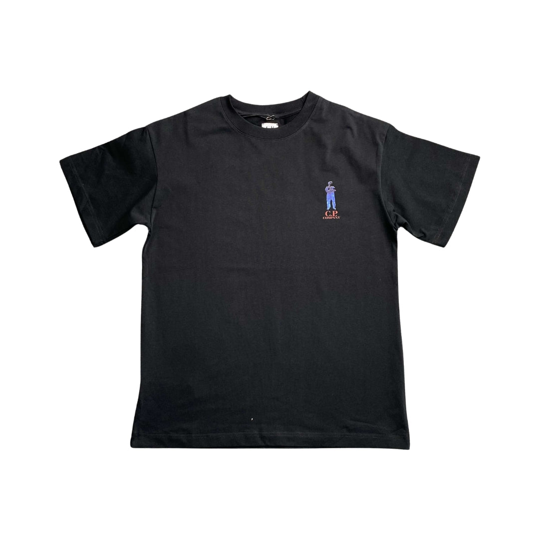 C.P. Company Maglietta grafica ricamata Nero