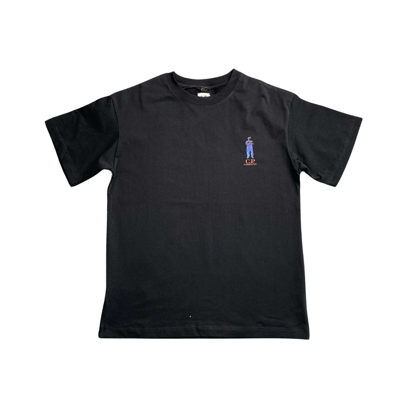 C.P. Company Maglietta grafica ricamata Nero