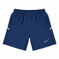 Nike navy shorts with reflective panels on white background