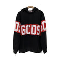 GCDS Felpa Con Cappuccio Nera Con Logo Band