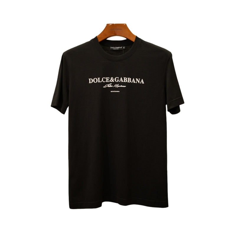 Dolce & Gabbana Embroidered Graphic Chest Logo T-Shirt