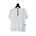 Hermès White Half Zip Short Sleeve Top