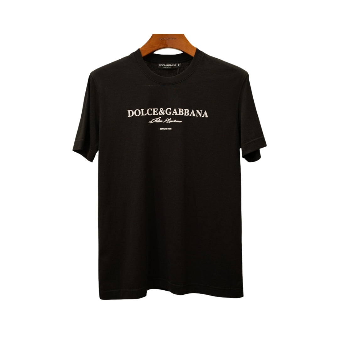 Dolce & Gabbana Black Cotton T-Shirt