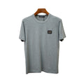 Dolce & Gabbana Grey Cotton Tonal Logo T-Shirt