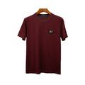 Dolce & Gabbana Red Cotton Tonal Logo T-Shirt
