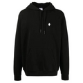 Burlon cross-motif cotton hoodie black