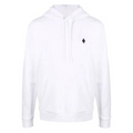 Burlon cross-motif cotton hoodie white