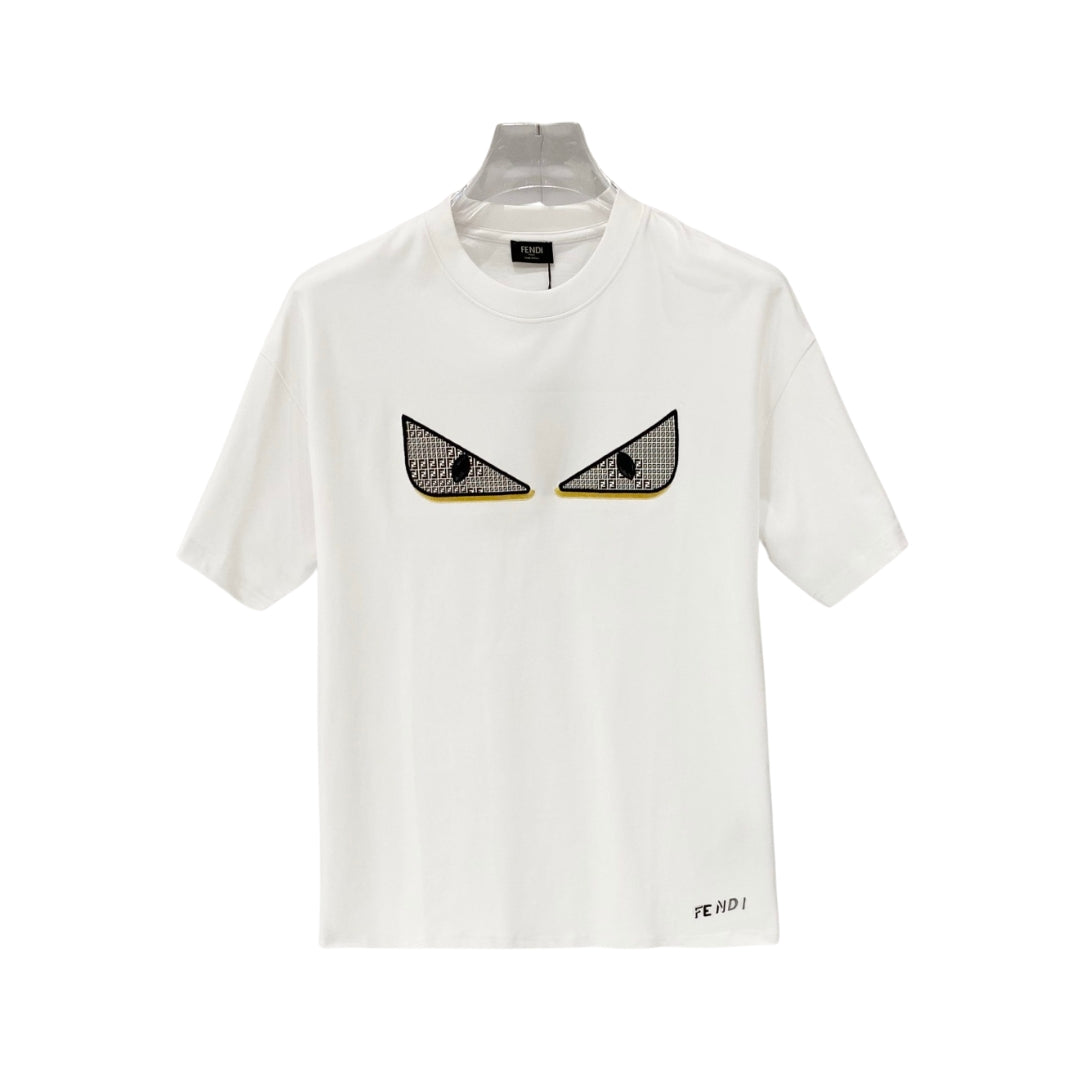 Fendi White Monster Eyes T-Shirt