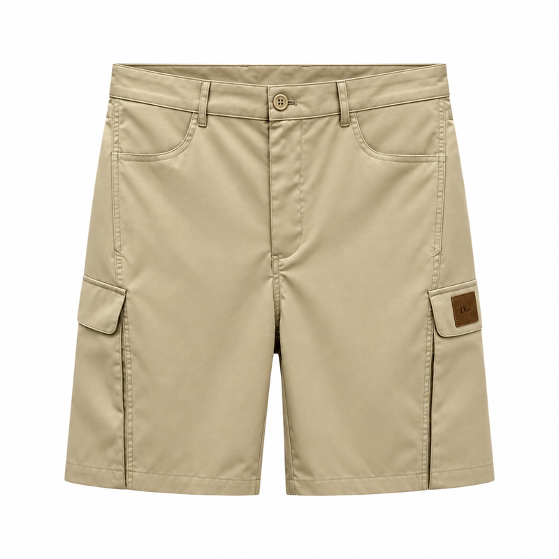 Dior Short Cargo Con Patch Kaki