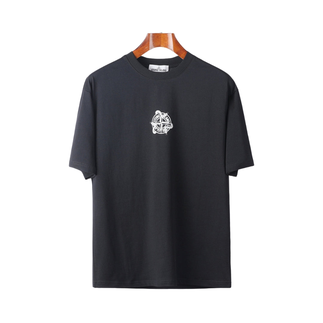 Stone Island Black Oversized Print T-Shirt