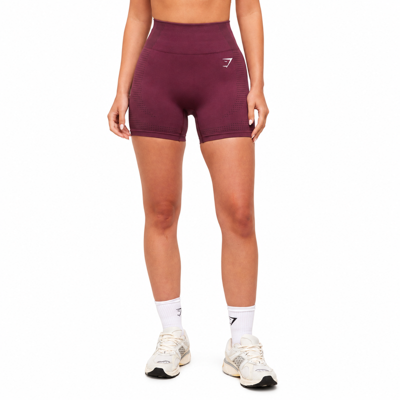 Seamless Training Shorts – Pink Marl — Product photo