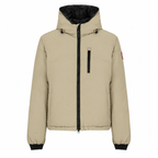 Canada Goose Chest-Zip Hooded Jacket - Classic Badge - Beige - Front