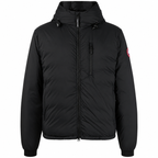 Canada Goose Chest-Zip Hooded Jacket - Classic Badge - Black - Front