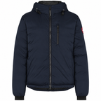 Canada Goose Chest-Zip Hooded Jacket - Classic Badge - Navy Blue - Front