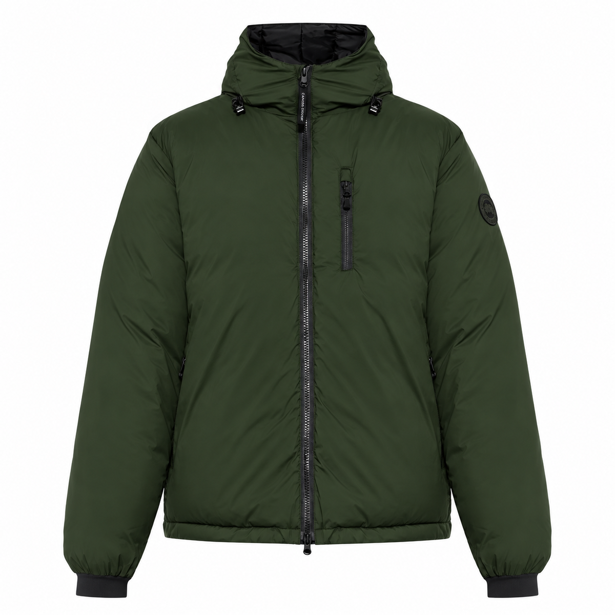 Canada Goose Chest-Zip Hooded Jacket - Dark Green - Front