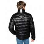Canada Goose Glossy Stand-Collar Puffer - Black - Back on Model