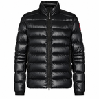 Canada Goose Glossy Stand-Collar Puffer - Black - Front