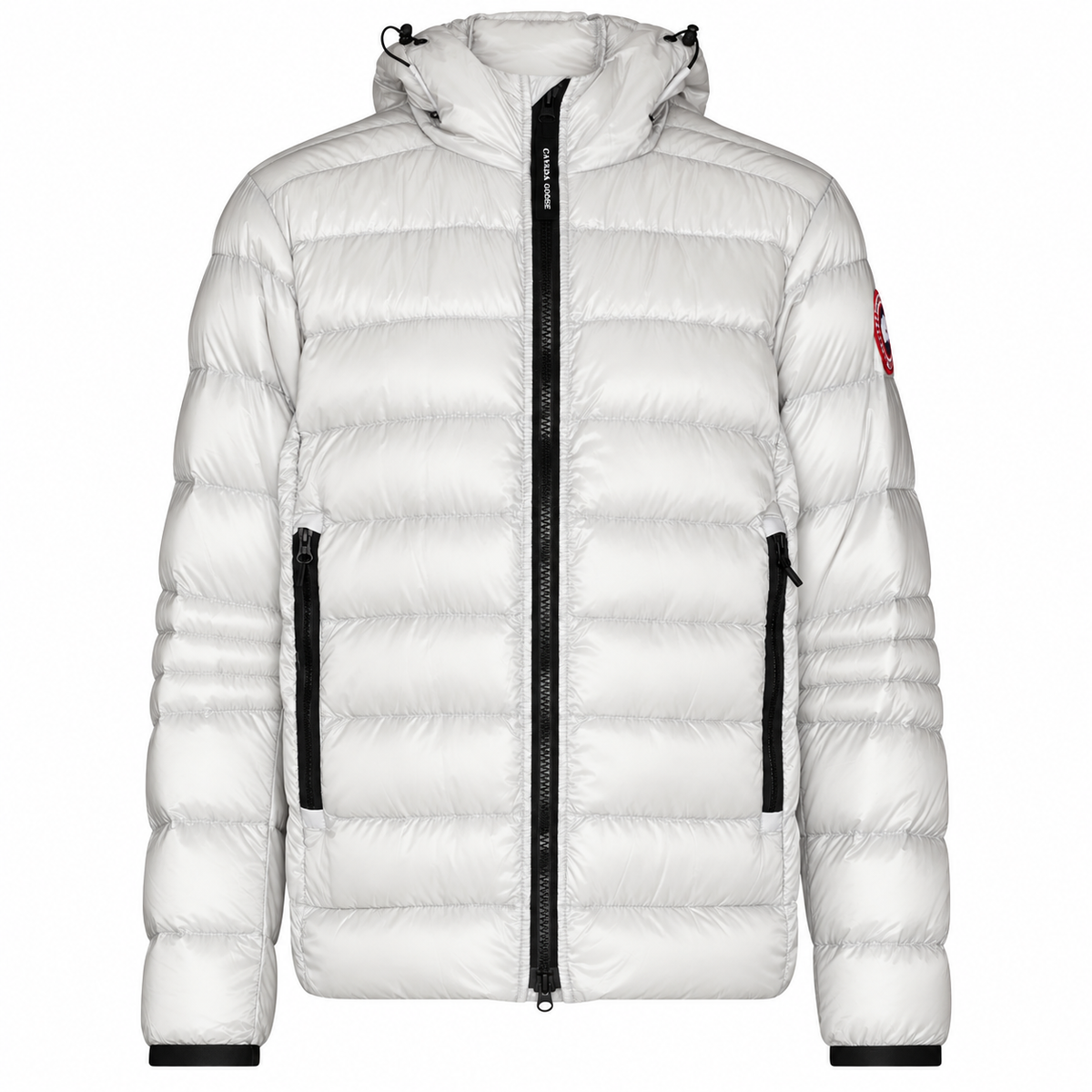 Canada Goose Glossy Hooded Puffer - White - Front