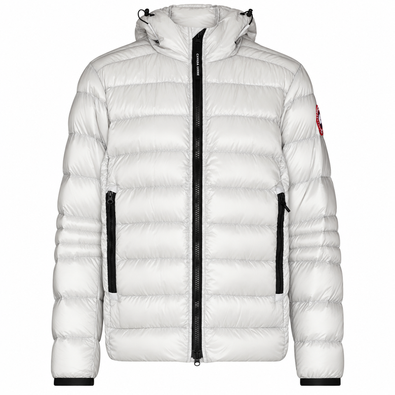 Canada Goose Glossy Hooded Puffer - White - Front