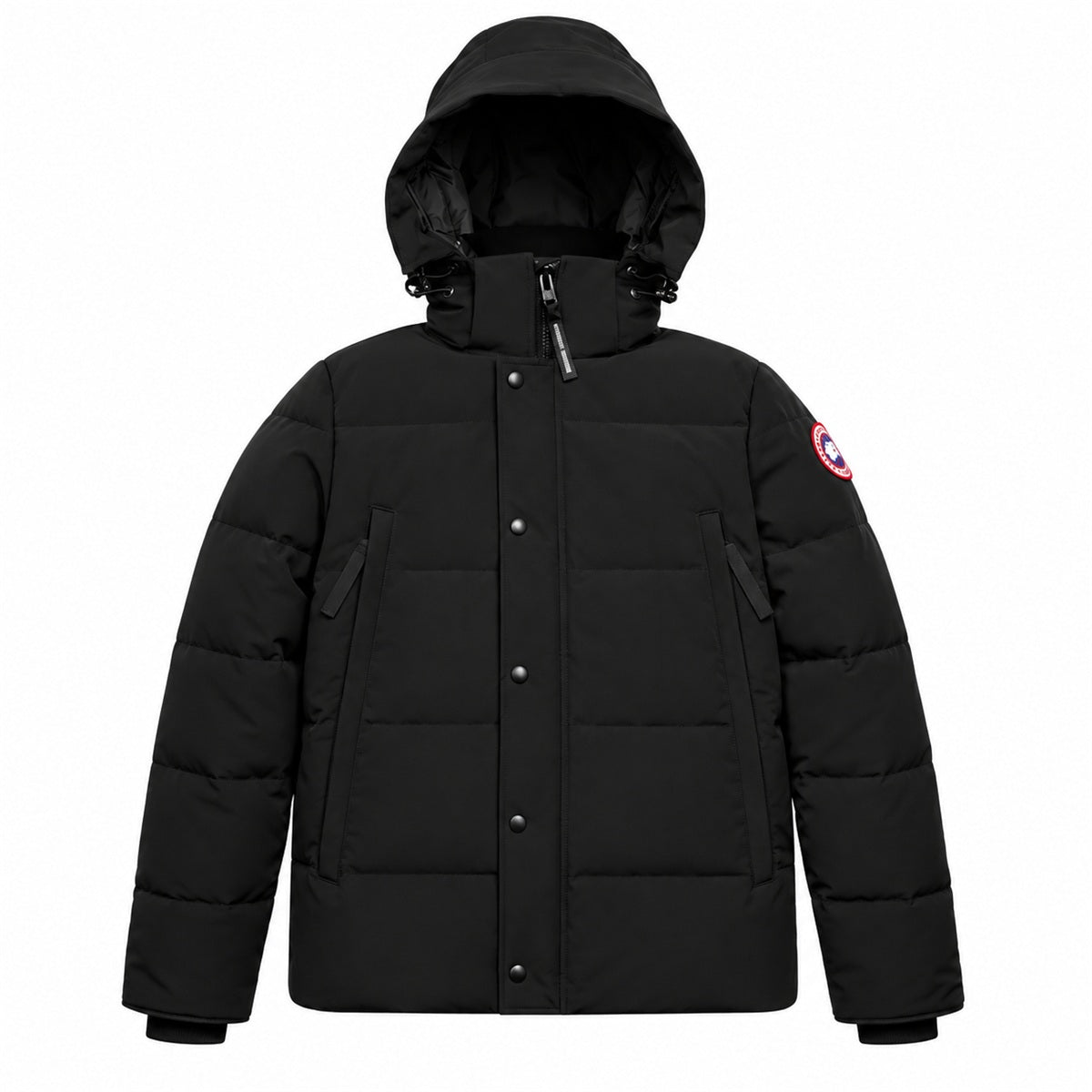 Canada Goose Hooded Quilted Puffer - Black - Front