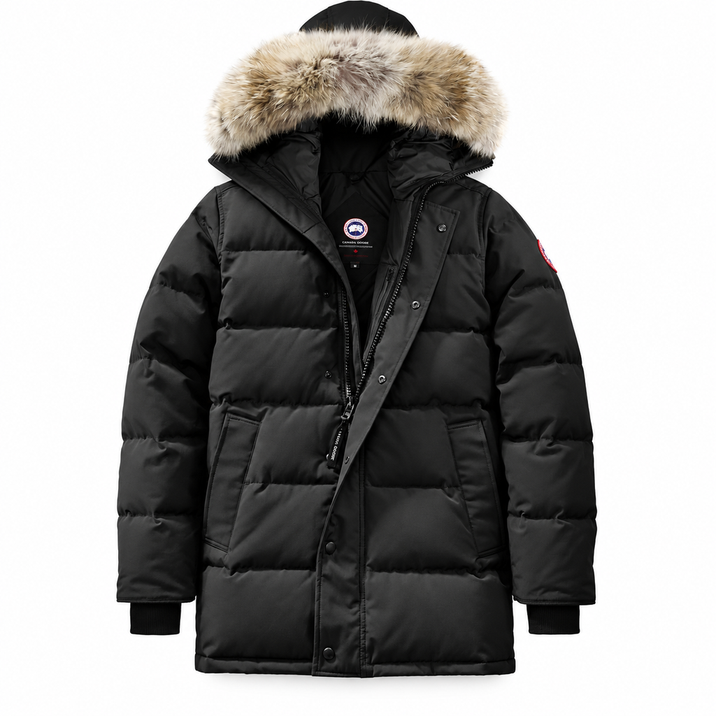 Canada Goose Long Fur-Trim Parka - Black - Front