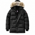 Canada Goose Long Fur-Trim Parka - Black - Front