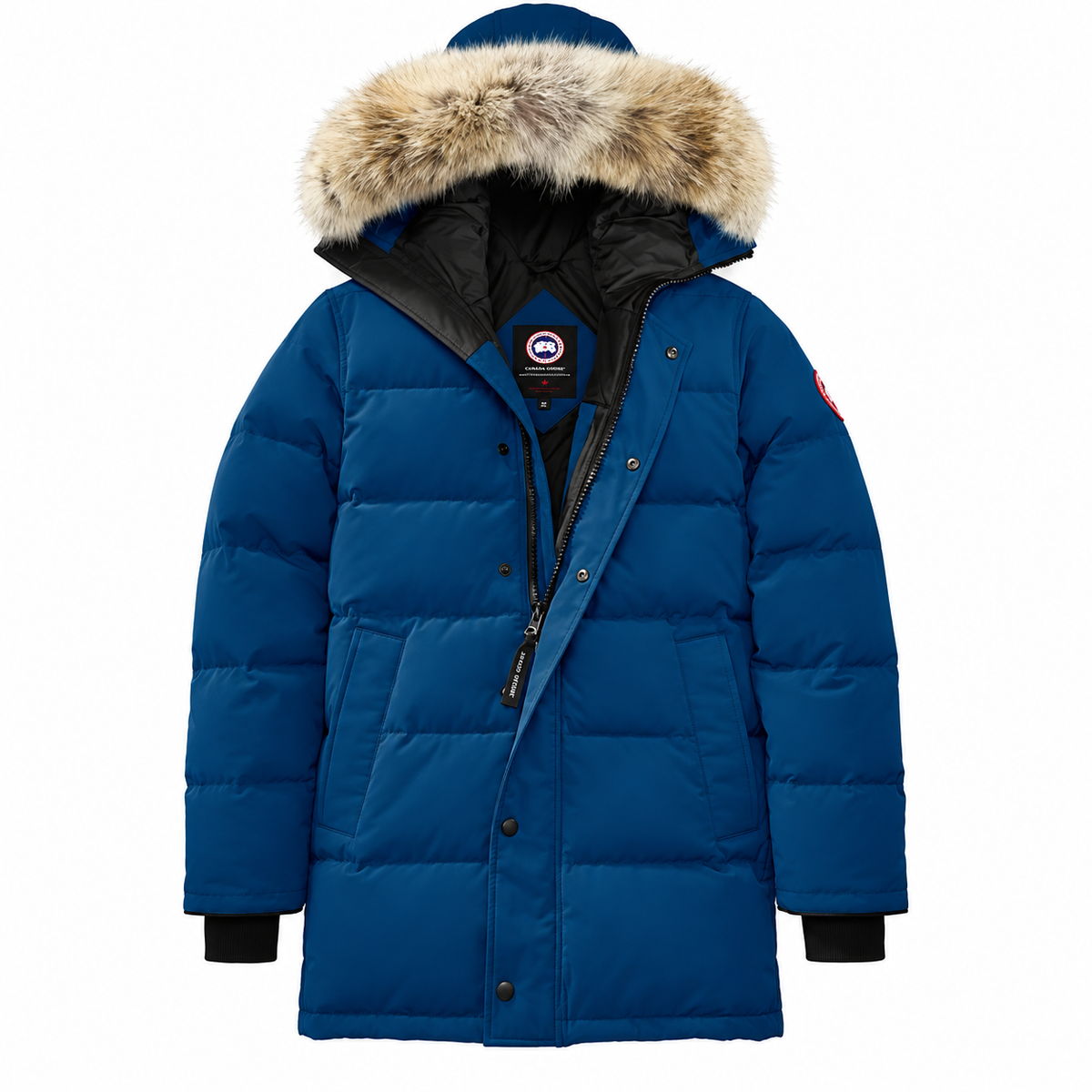 Canada Goose Long Fur-Trim Parka - Blue - Front
