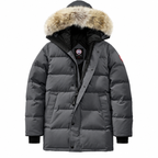 Canada Goose Long Fur-Trim Parka - Gray - Front