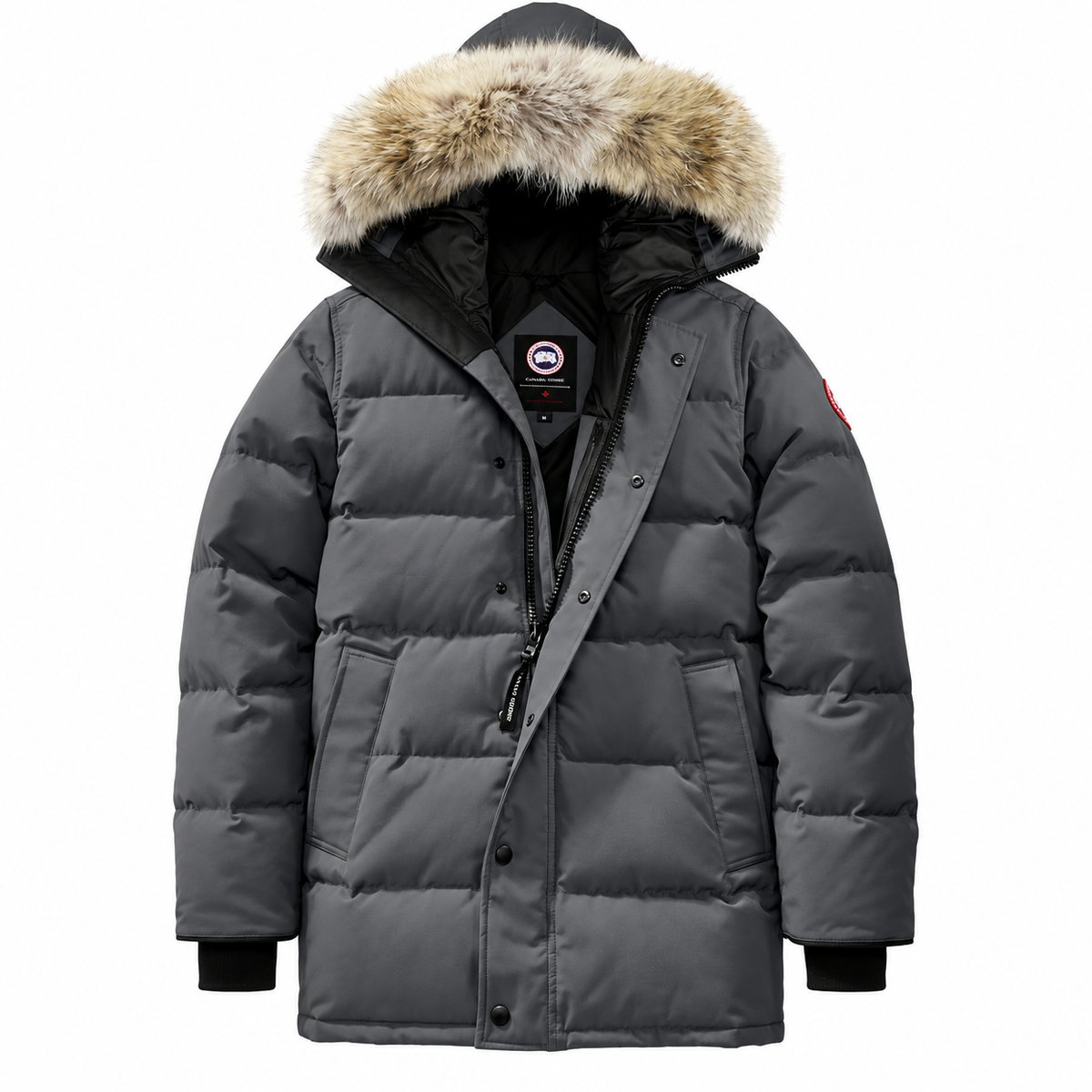 Canada Goose Long Fur-Trim Parka - Gray - Front