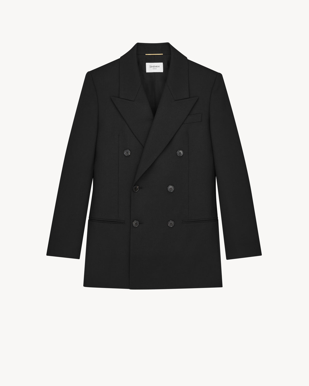 Saint Laurent Black Double-Breasted Wool Jacket
