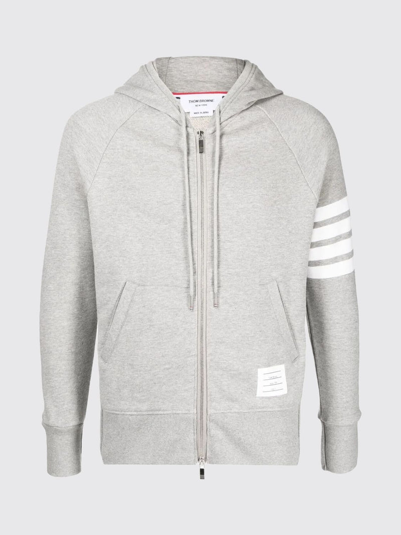 Thom Browne Grey Cotton Hoodie
