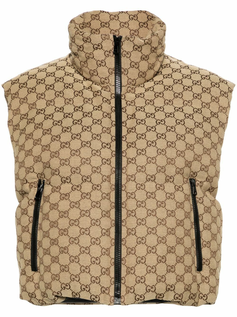 Gucci Beige GG Canvas Padded Gilet