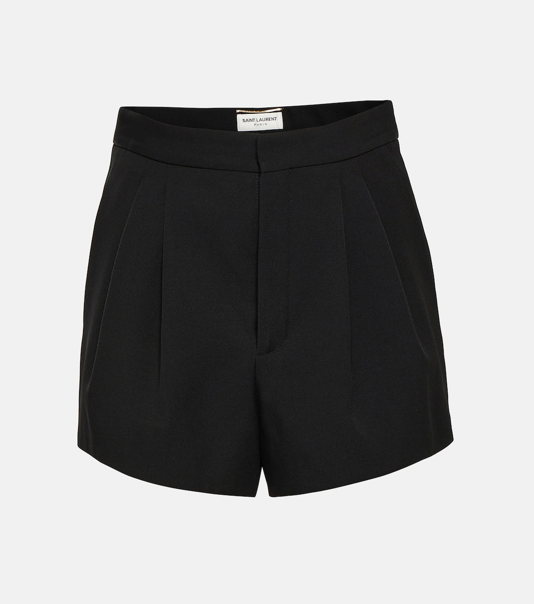 Saint Laurent Virgin Wool High-Rise Shorts