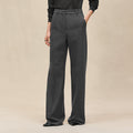 Hermès Grey High-Waisted Wool Felt Pants