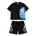 Bape Blue Camo Shark Black Set