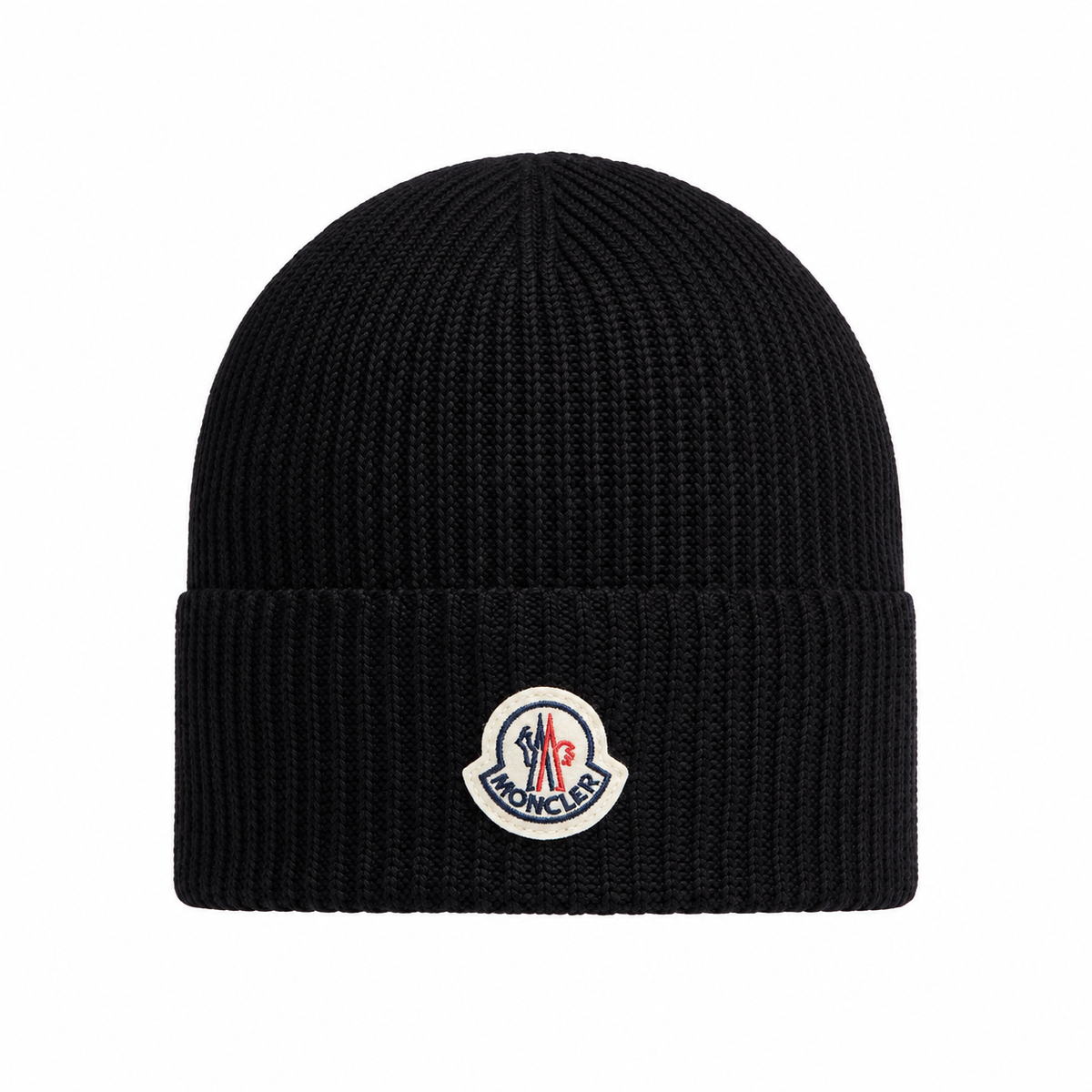 Black Logo Cotton Beanie