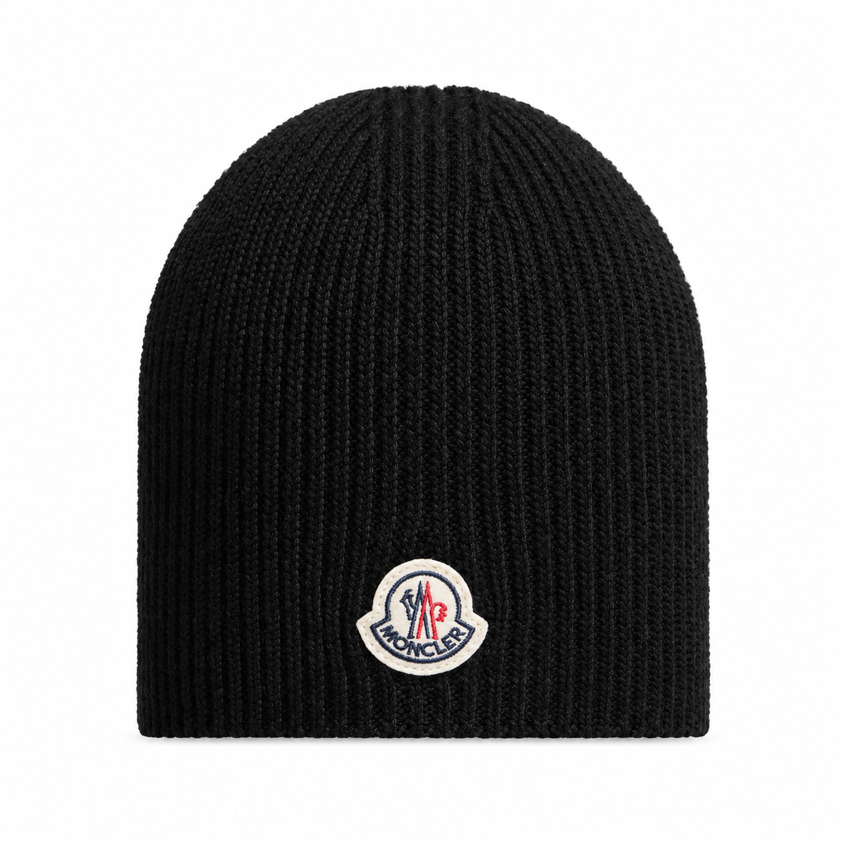 Black Logo Wool Beanie